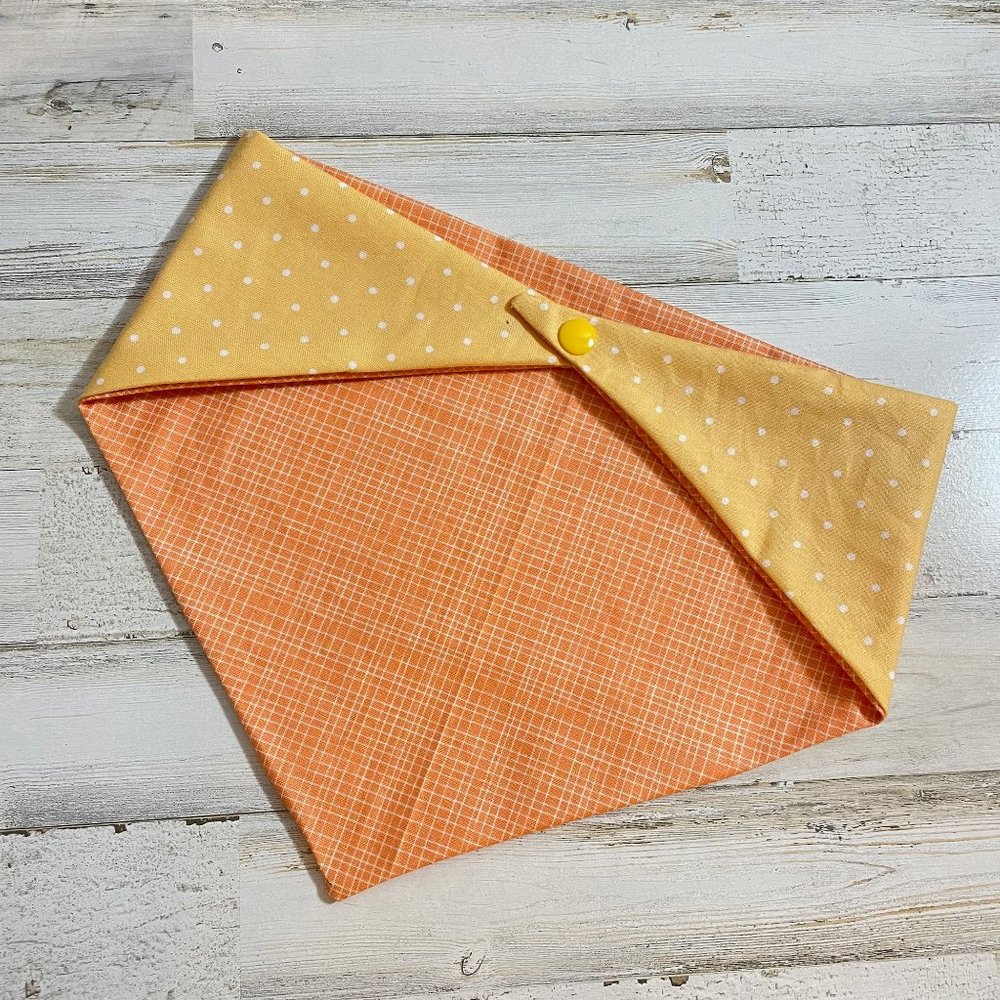 Boho Yellow and Orange Reversible Dog Bandana